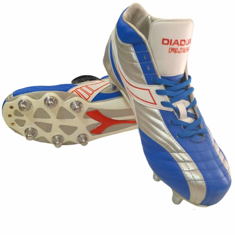 Rugbyskor Diadora High SC8, Vit/Blå , strl 43